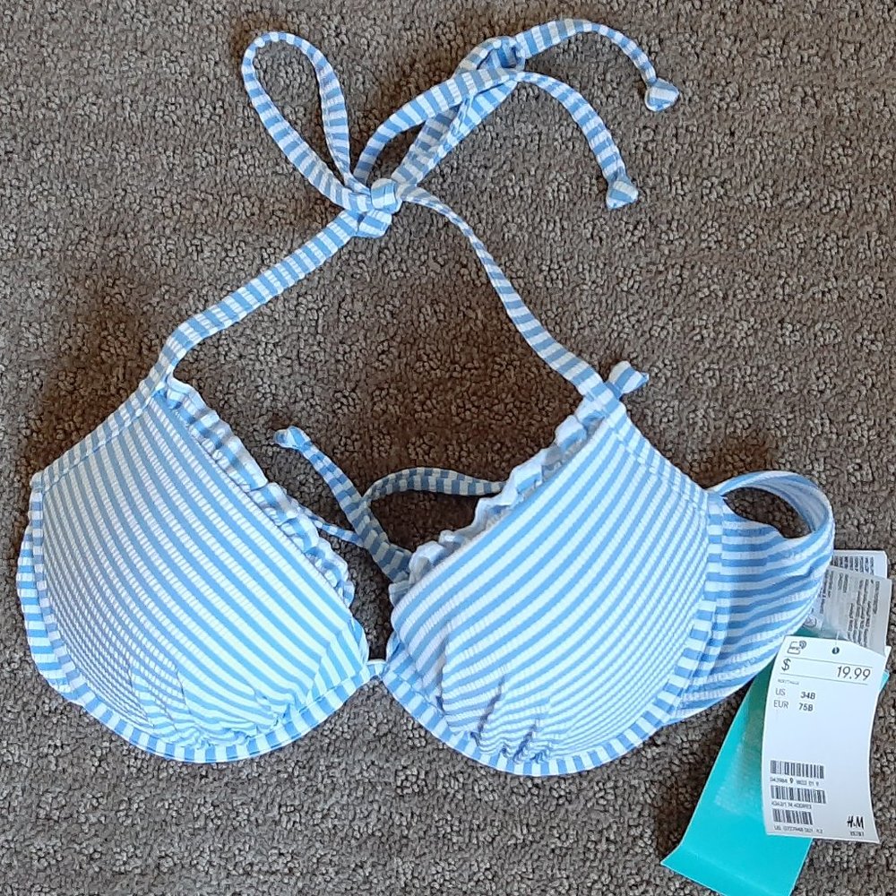 H&M striped swim top